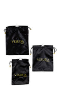 Vesuda Skin Black Silk Drawstring Bag -S,M,L